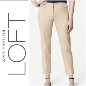 Ann Taylor LOFT Marisa Riviera Pant Cropped Pants Khaki Trouser Size 6 Women's.